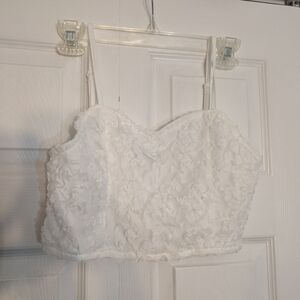 SHEIN White Textured Top